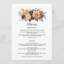 Detalhes do convidado de casamento floral azul-mar
