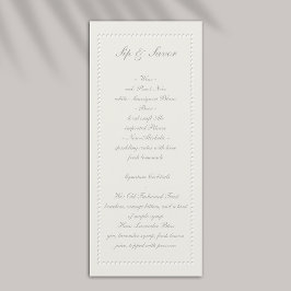 Menu do Bar de Casamento de Frame de Frame Embarca