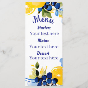 Menu do casamento La Dolce Vita