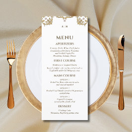 Menu do Casamento vintage Vitoriano do Ornamentado