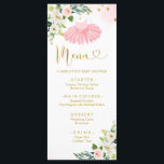 Menu do Chá de fraldas Ballerina Tutu, rosa e Dour<br><div class="desc">Menu do Chá de fraldas Ballerina Tutu,  rosa e Dourado</div>