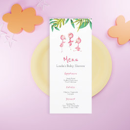 Menu do Chá de fraldas Tropical Summer Pink Flamin