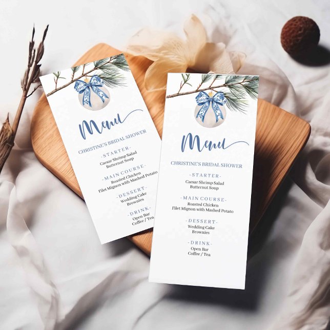 Menu do Chá de panela da Chinoiserie de inverno (Criador carregado)