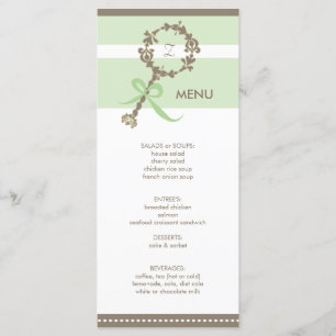Menu do Chá do Monograma Baby Rattle