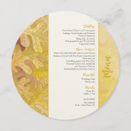 Menu do Círculo de Casamento do Autumn Oak Deixa