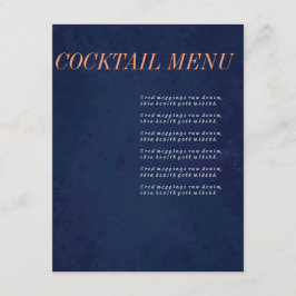 Menu do cocktail, menu da bebida, grupo do