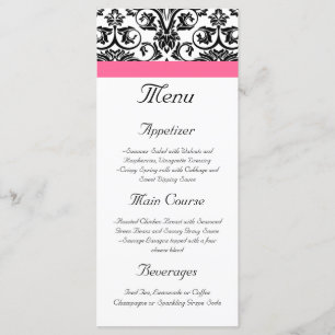 Menu do Damasco Branco e Rosa da Fúchsia, Vitorian