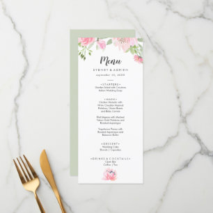 Menu do Janto de Casamento de Peony primavera