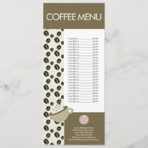 Menu do logotipo latino Barista do Compro Café