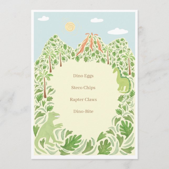 Menu do Partido Dino-Mite (Frente)