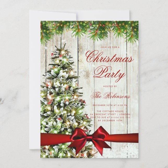 Menu do Programa de Convite da Árvore de Natal Rus (Frente)