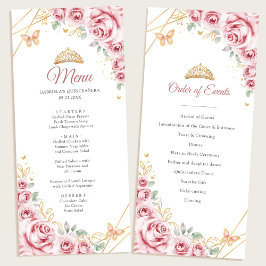 Menu do Programa Floral de Quinceanera, Rosa Doura