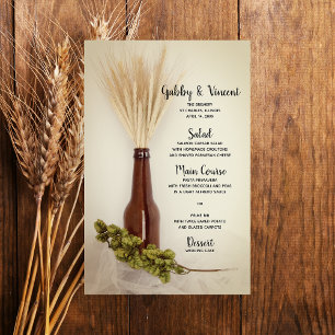 Menu do trigo e do casamento da cervejaria dos