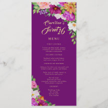 Doce 16 Brincadinho Floral, Púrpura