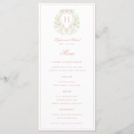Menu Doce Crest Monograma 4 Casamento