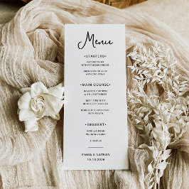 Menu Doce e Whimsical | Casamento Negro e Branco