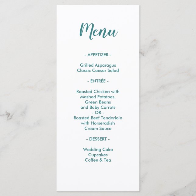 Menu Doce Elegante Quer Ser Um Janto De Casamento Bonit (Frente)