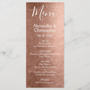 Menu Dourada rosa rosa rosa rosa rosa moderna e elegant