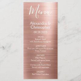 Menu Dourada rosa rosa rosa rosa rosa moderna e elegant