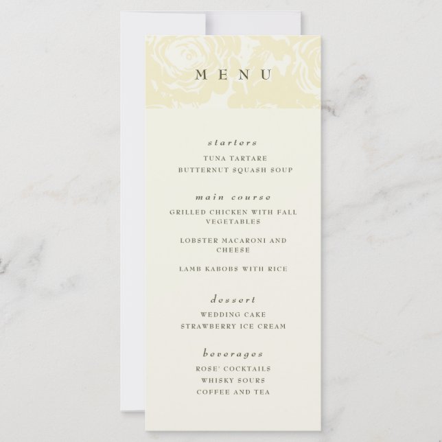 Menu Dourado Bloom Wedding (Frente)