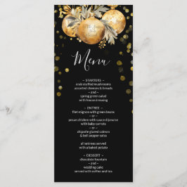 Menu Dourado de Casamento de Natal Negro