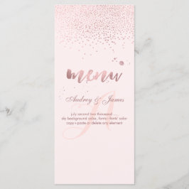 Menu Dourado do Rosa do Faux Dazzled Faux PixDezin