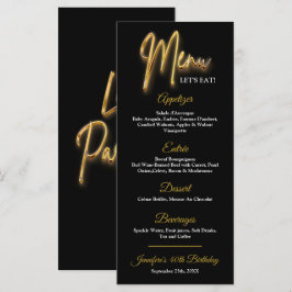 Menu Dourado e Preto 3d Textura Dourada Design Min