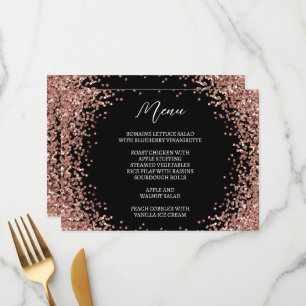 Menu Dourado Rosa Curvo Brilho Preto e Branco