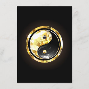 Menu Dourado Yin Yang a preto