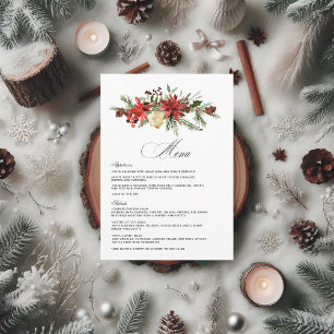 Menu Dreamland Woodland Evergreen Casamento no inverno