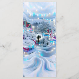 Menu Dreamy Winter Wonderland Lights Bookmark
