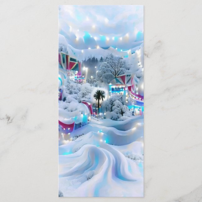 Menu Dreamy Winter Wonderland Lights Bookmark (Frente)