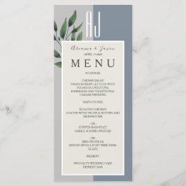 Menu Dusty Blue Wedding