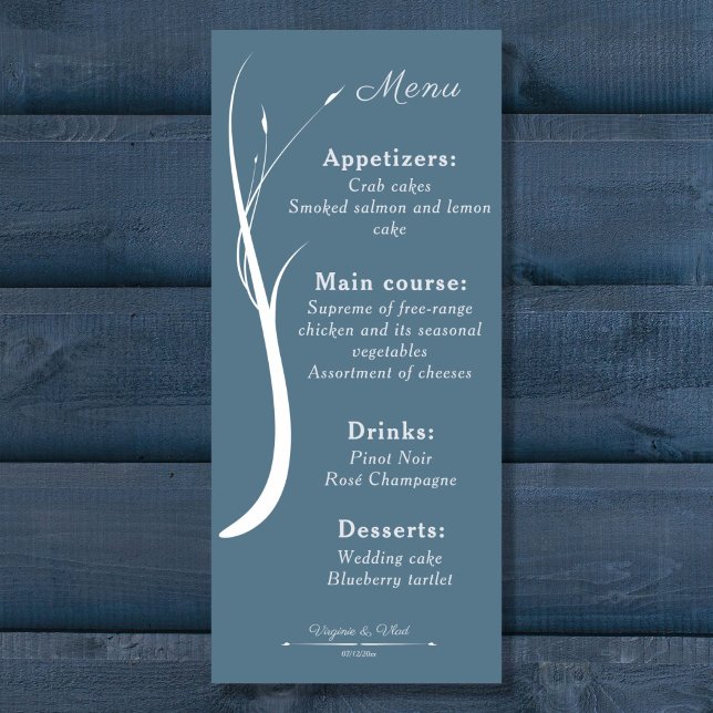 Menu Dusty Blue Wedding (Dusty Blue Wedding Menu)