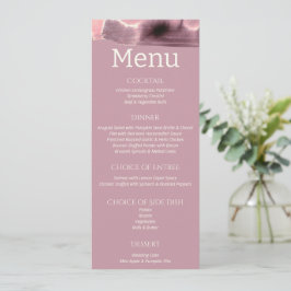 Menu Dusty Rosa Mauve Modern Wedding