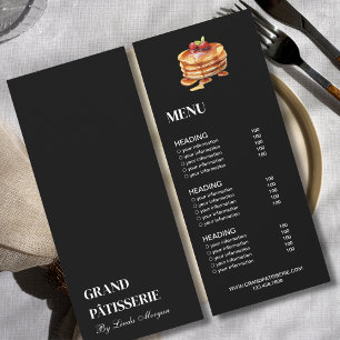 Menu e Cartão de Lista de Preços do Café de Panifi