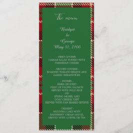 menu e programa de casamento do país escocês verde