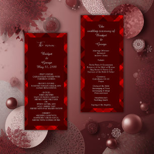 menu e programa de casamento do país escocês verme