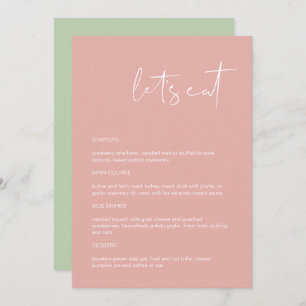 Menu Eat do Vamos Rosa de Pastel de LEAH Vibrant