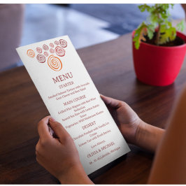 Menu Editable Abstract African Shape Ethnic Wedding 