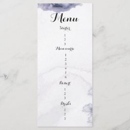 Menu Ela está no chuveiro de noiva nuvem nove