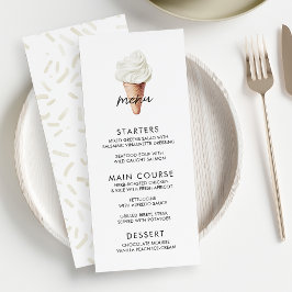 Menu Ela foi esfregada em Chá de panela de baunilha