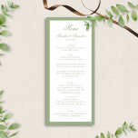 Menu Elegant Classic Sage Green Border Script Wedding<br><div class="desc">This formal wedding menu features a timeless sage green border paired with elegant script typography for a refined and classic look. Designed to complement traditional, garden, and minimalist weddings, the soft green tones add warmth while maintaining a clean and sophisticated aesthetic. Perfect for formal receptions, plated dinners, or elegant wedding...</div>