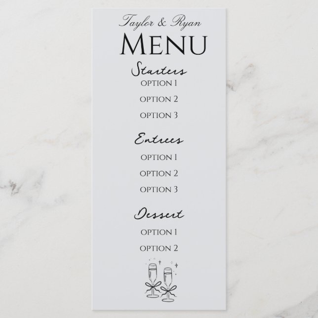 menu elegante (Frente)