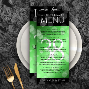 Menu Elegante 38º aniversário do casamento do Emerald