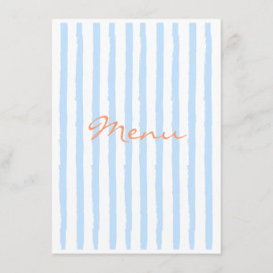 Menu Elegante azul e laranja