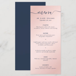 Menu Elegante Azul Marinho e Bege Simples