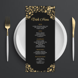 Menu Elegante Black and Dourado Drink