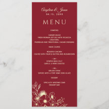 Elegante Casamento Floral Dourado e Borgonha
