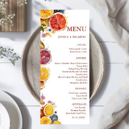 Menu Elegante & Chic Boho Bee Wildflower Mesa